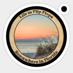 Early morning sunrise life in Flip Flops Sticker